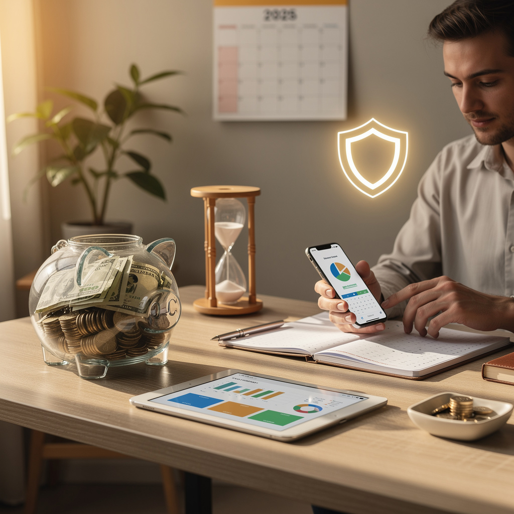 Организованная система управления личными финансами, символизирующая предотвращение кассовых разрывов.